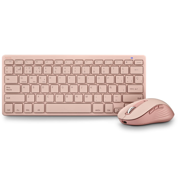 NGS Fantasy Kit Teclado y Ratón Inalámbricos Rosa AZERTY